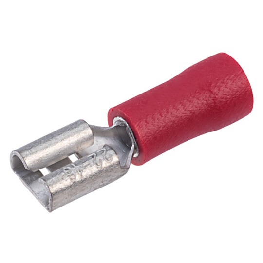 Bosch Insulated 6.3mm Blade Receptacle Female Red 0.5-1.0mm